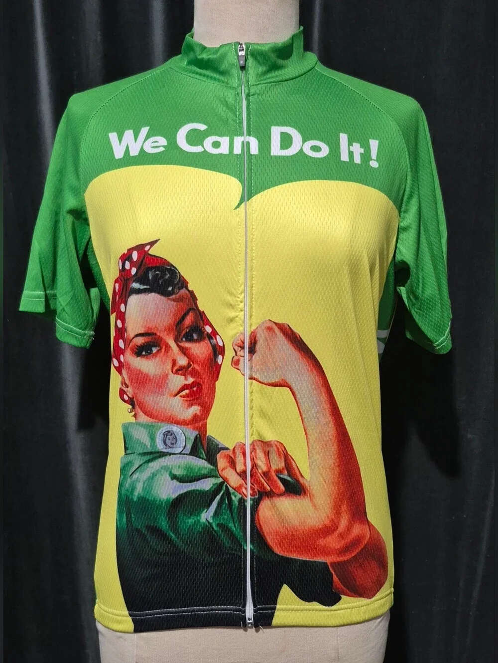 We Can Do It! Women’s Cycling Jersey - Green/Yellow